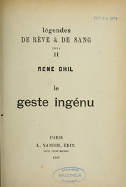 Cover of: Le geste ingénu