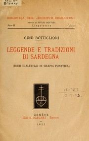 Leggende e tradizioni di Sardegna by Gino Bottiglioni