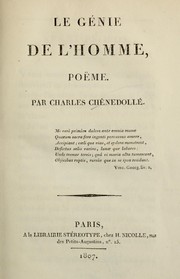 Cover of: Le génie de l'homme by Charles Julien Lioult de Chênedollé