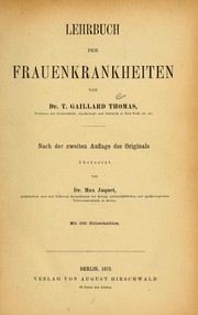 Cover of: Lehrbuch der Frauenkrankheiten