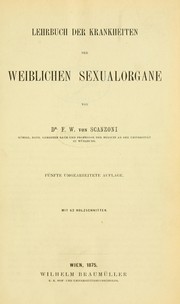 Cover of: Lehrbuch der Krankheiten der weiblichen Sexualorgane