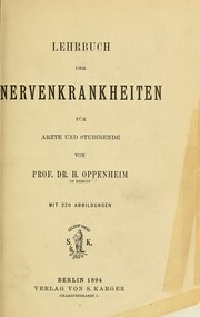 Cover of: Lehrbuch der Nervenkrankheiten für Ärzte und Studirende