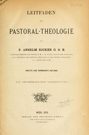 Cover of: Leitfaden der pastoral-theologie. by Anselm Ricker