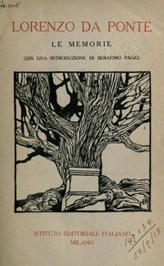 Cover of: Le Memorie