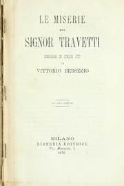 Cover of: Le miserie del signor Travetti: commedia in cinque atti
