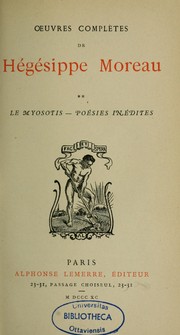 Cover of: Le myosotis. Poésies inédites