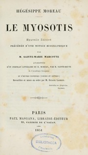 Cover of: Le Myosotis