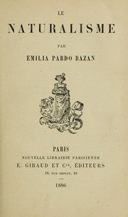 Cover of: Le naturalisme by Emilia Pardo Bazán