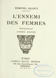 Cover of: L'ennemi des femmes