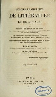Cover of: Leçons françaises de littérature et de morale