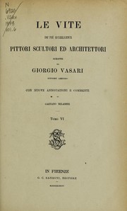 Cover of: Le opere di Giorgio Vasari