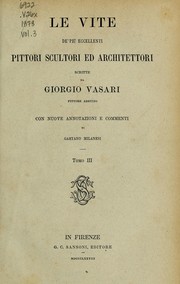 Cover of: Le opere di Giorgio Vasari by Giorgio Vasari