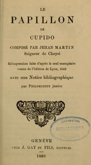 Cover of: Le papillon du Cupido by Jean Martin