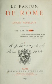 Cover of: Le parfum de Rome