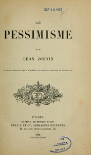 Cover of: Le Pessimisme