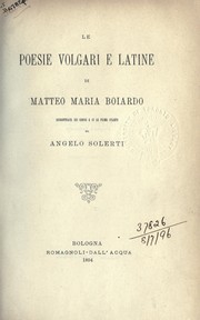 Cover of: Le poesie volgari e latine