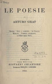 Cover of: Le poesie by Arturo Graf