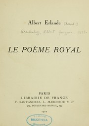 Cover of: Le poème royal