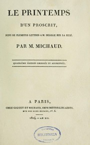 Le printemps d'un proscrit by Joseph François Michaud