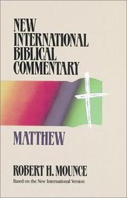 Cover of: Matthew by Robert H. Mounce