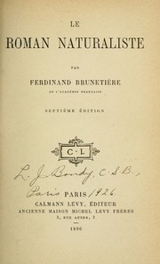 Cover of: Le roman naturaliste by Ferdinand Brunetière