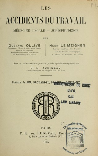 Les accidents du travail