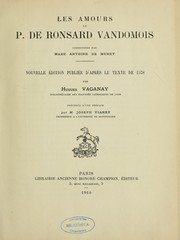 Cover of: Les Amours de P. de Ronsard Vandomois