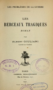 Cover of: Les berceaux tragiques