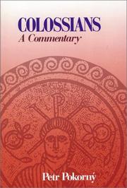 Cover of: Colossians: a commentary