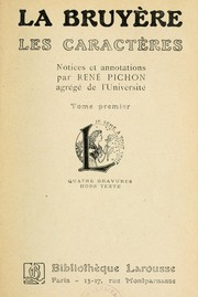 Cover of: Les caractères by Jean de La Bruyère