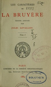 Cover of: Les Caractères de La Bruyère: édition annotée