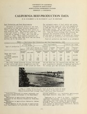 Cover of: California beef-production data