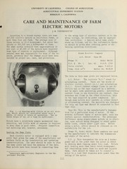 Cover of: Care and maintenance of farm electric motors
