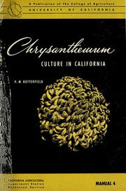 Cover of: Chrysanthemum culture in California