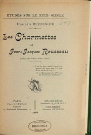 Cover of: Les Charmettes et Jean-Jacques rousseau (cinq gravures hors texte) ...