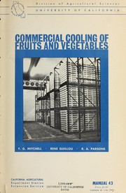 Cover of: Commercial cooling of fruits and vegetables by F. G. Mitchell