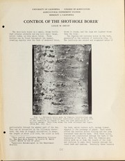 Cover of: Control of the shot-hole borer