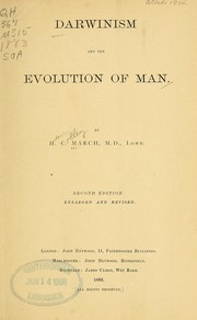 Cover of: Darwinism and the evolution of man