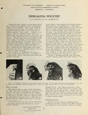 Cover of: Debeaking poultry