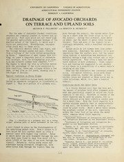 Cover of: Drainage of avocado orchards on terrace and upland soils by Arthur Francis Pillsbury