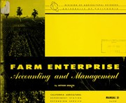 Cover of: Farm enterprise accounting and management