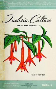 Cover of: Fuchsia culture for the home gardener