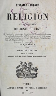 Cover of: Histoire abrégée de la religion avant le venue de Jésus-Christ ...