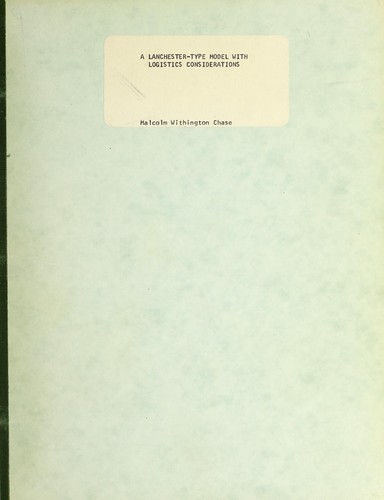 cover of A Lanchester-type model with logistics considerations