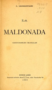 Cover of: La Maldonada: Costumbres criollas