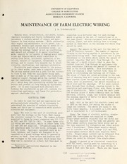 Cover of: Maintenance of farm electric wiring