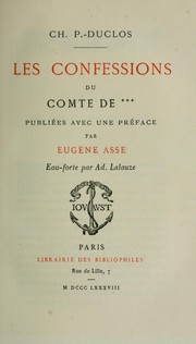 Cover of: Les confessions du comte de --