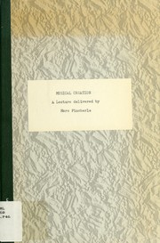 Cover of: Musical creation: a lecture, delivered in the Whittall Pavilion of the Library of Congress, October 4, 1960.