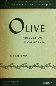 Cover of: Olive production in California