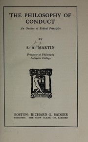 Cover of: The philosophy of conduct